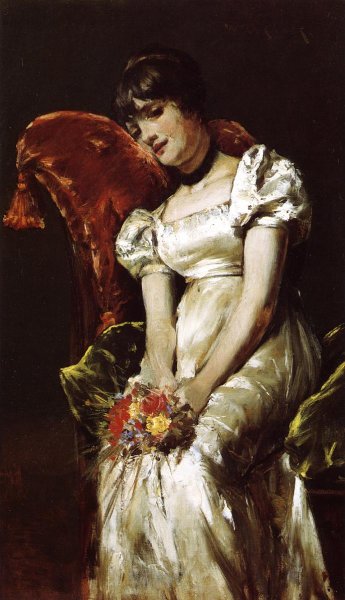 Young Girl with Flowers