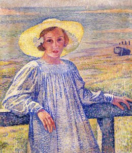 Elisaeth van Rysselberghe in a Straw Hat 1901