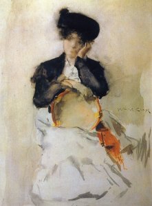 Girl with Tambourine