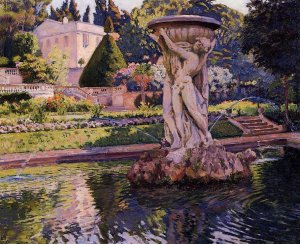 Garden with Villa and Fountain 1924