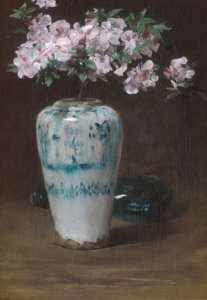 Pink Azalea Chinese Vase 1880